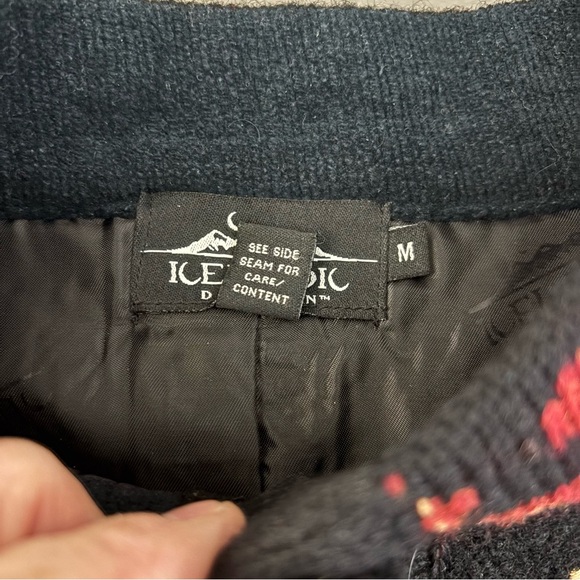 Icelandic Designs Wool Sweater Jacket Horse Shoe Stars Western Embroidered - Picture 3 of 9